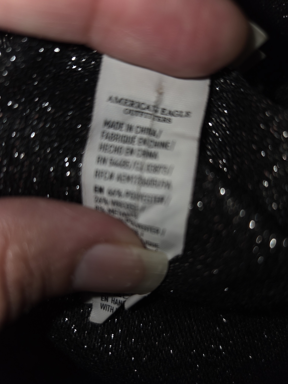 Black Shimmery Scarf - Picture 2 of 2